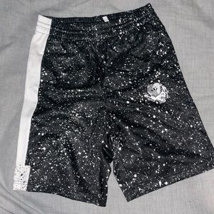 Like new RARE adidas men’s basketball shorts white splatter